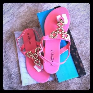 NWT Coral Gold Sandals! flip Flops