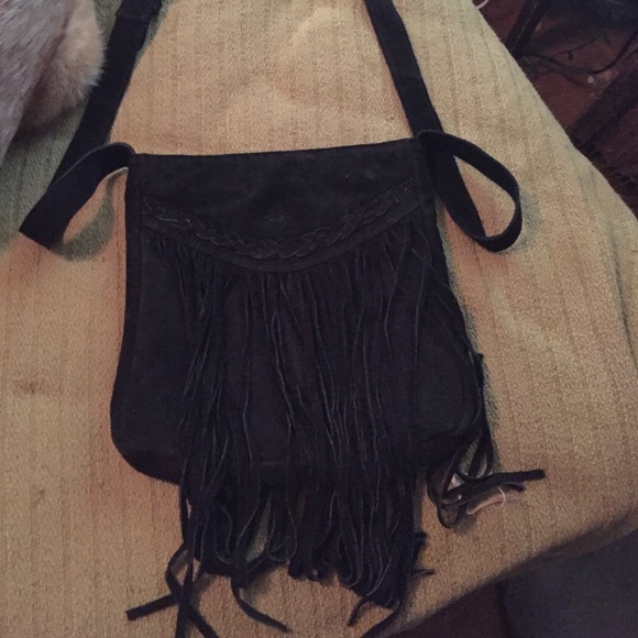 Vintage/suede looking fringe bag
