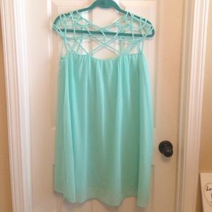 Flowy mint cage dress💕