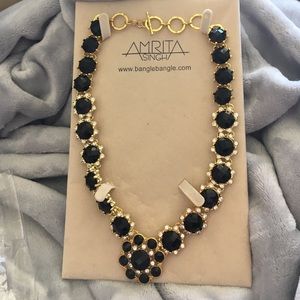 Amrita Singh Black resin necklace NWT