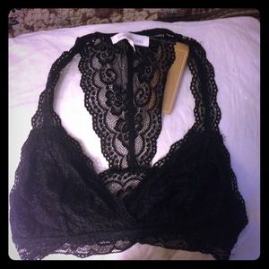 Francesca's black lace racerback bralette