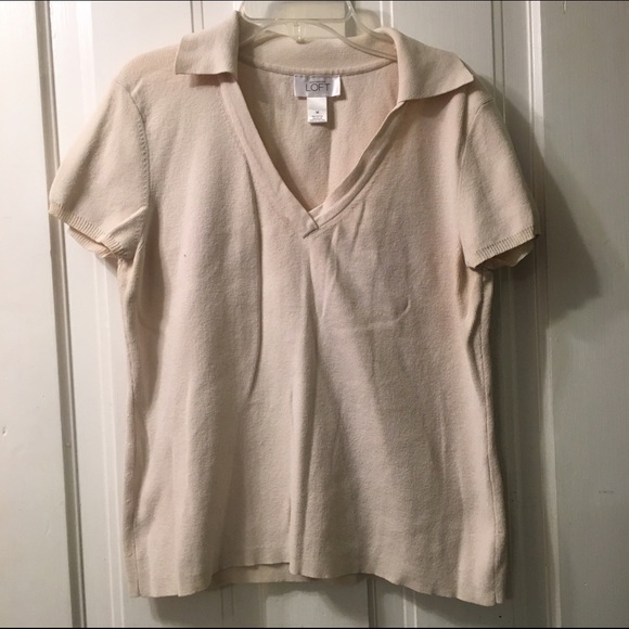 Ann Taylor Knitted Polo Shirt M