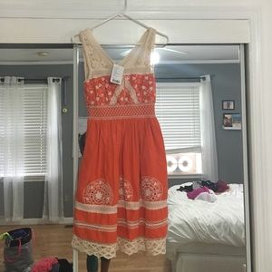 Anthropologie orange sundress