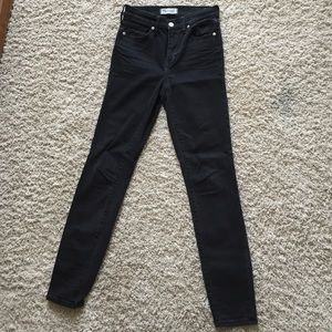 Madewell Black High Riser Skinny size 25