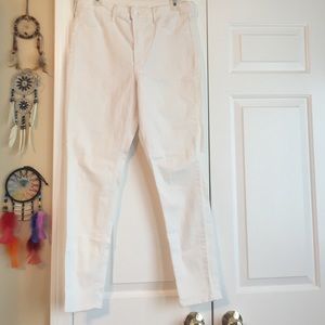 High Waist White Jeans