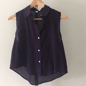 Purple button down