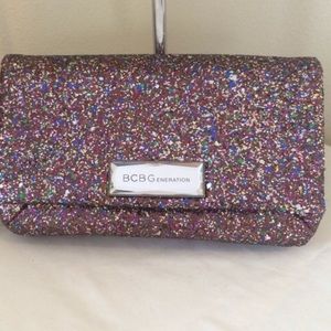 BCBGeneration Glitter Clutch