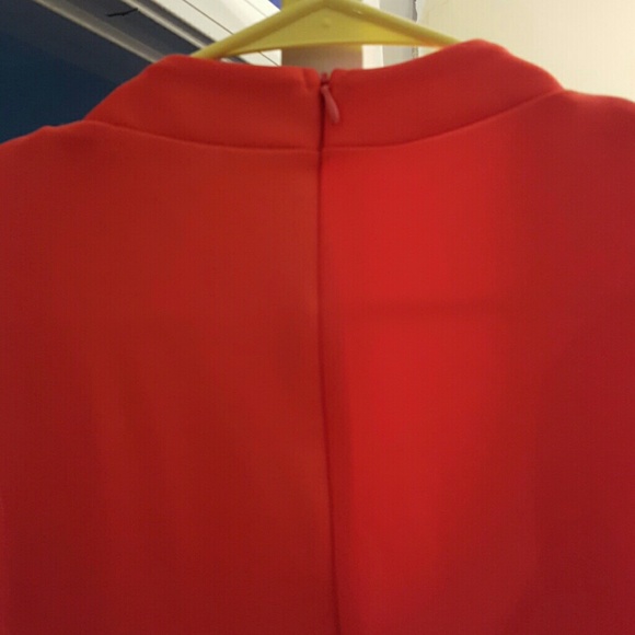 Coral V-neck Dress - Picture 3 of 3