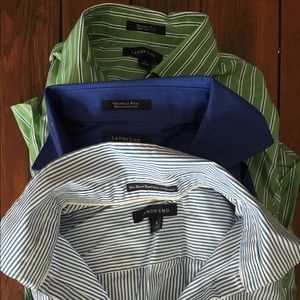 Lands End No-Iron Button Downs (3/4 Sleeve)