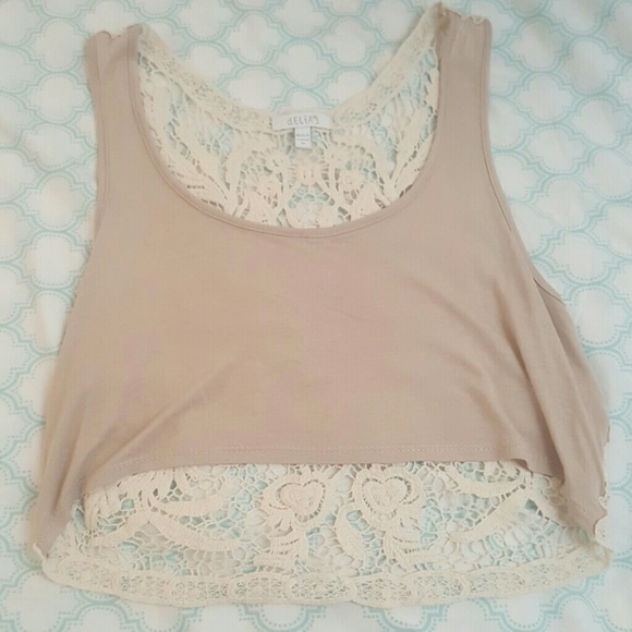 Lace back crop too