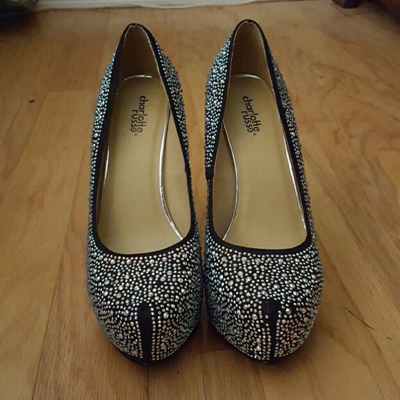 Black Sparkly Heels - Picture 2 of 4