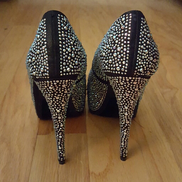 Black Sparkly Heels - Picture 3 of 4