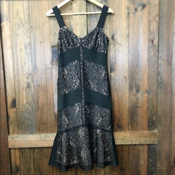Ann Taylor Loft black lace dress