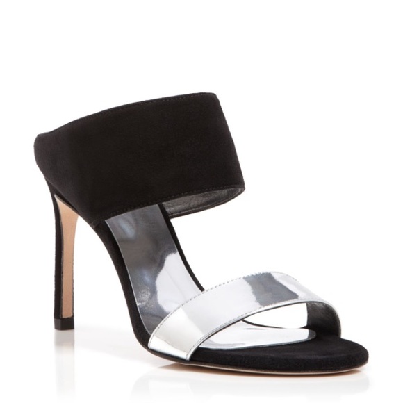 NIB STUART WEITZMAN Black/Silver Myslide sz 10 - Picture 2 of 4