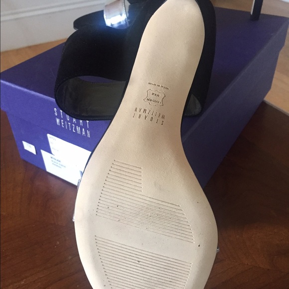 NIB STUART WEITZMAN Black/Silver Myslide sz 10 - Picture 4 of 4