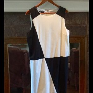 Color block shift dress