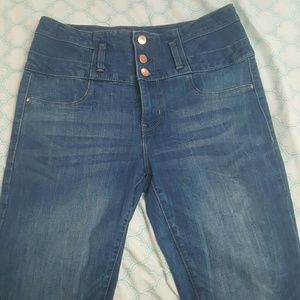 High waisted skinny jeans