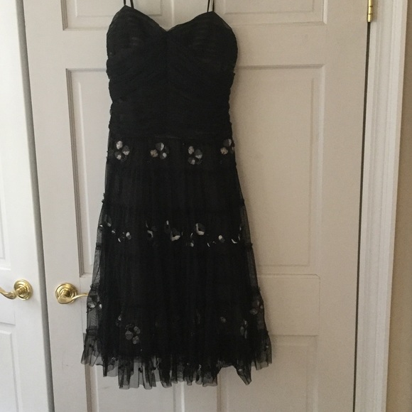 BCBG MaxAzria size med. tulle embroidered dress