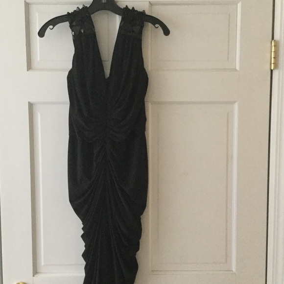 Tadashi Shoji beaded shirred dress