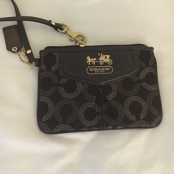 Brown Coach wallet/wristlet