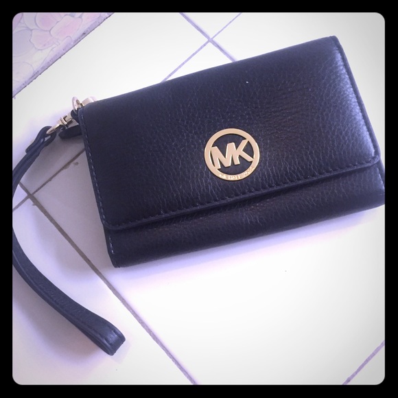Never used Michael Kors black leather wallet