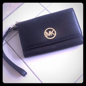 Never used Michael Kors black leather wallet