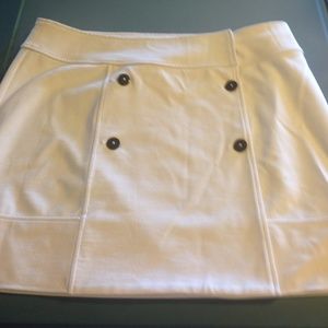 Off white button up skirt