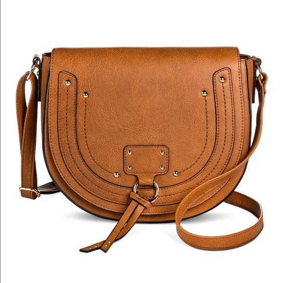 Target Saddle Cognac Brown Crossbody Handbag