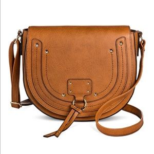 Target Saddle Cognac Brown Crossbody Handbag