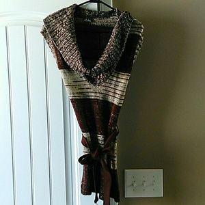 Short sleeve long sweater