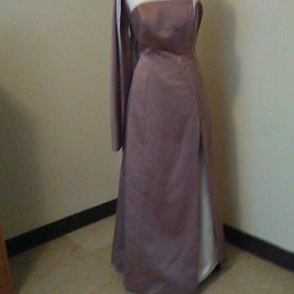 Long formal strapless dress