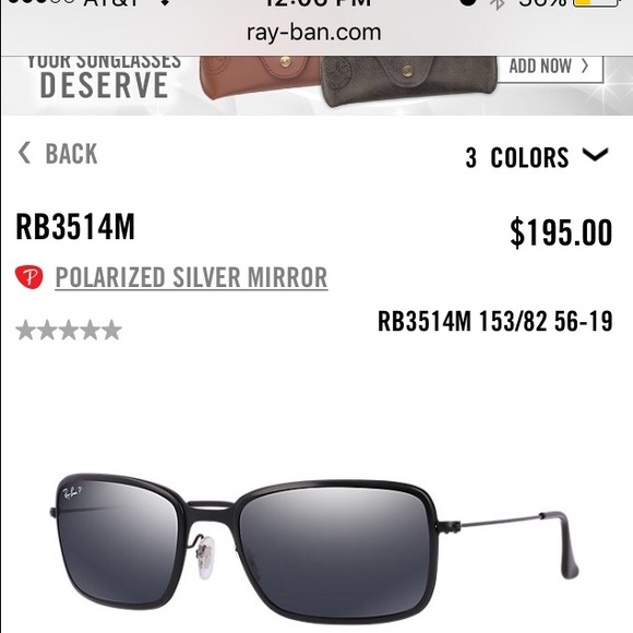 Ray-ban polorized sunglasses