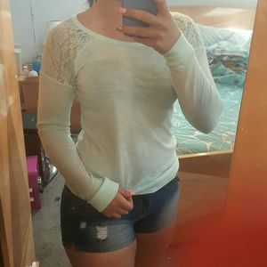 VS Pink lace long sleeve shirt