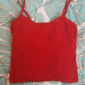 Q&A Lace lined crop top