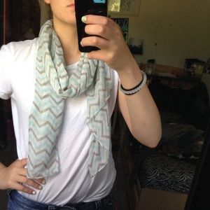 blue chevron scarf