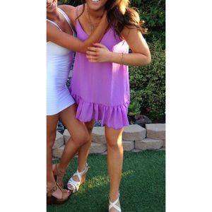 Lulu's lavender ruffle dress