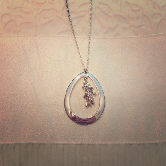 Silver statement necklace
