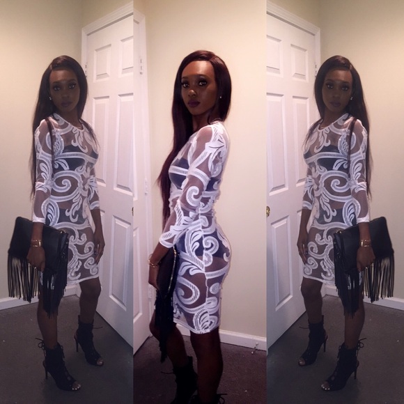 White see through dress