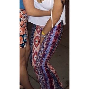 Tribal flared pants