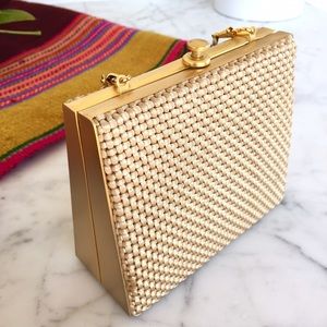 Gold Woven Mini Box Designer Bag Inge Christopher