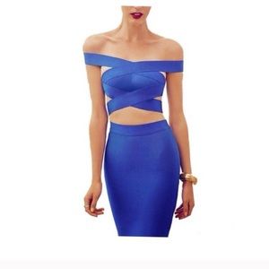 2piece bandage dress