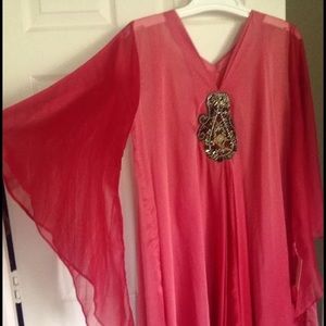 📍SOLD 📍Dubai Style Kaftan Abaya sheer flare Maxi