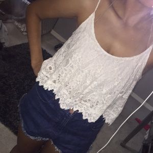 Lace crop top