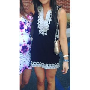 Preppy embroidered dress