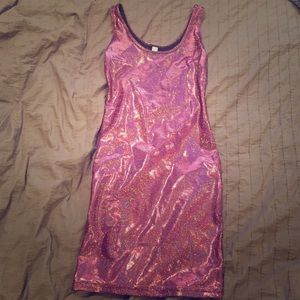 American Apparel Holographic Bodycon Dress