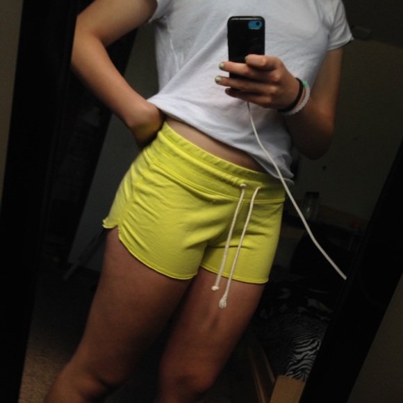yellow shorts