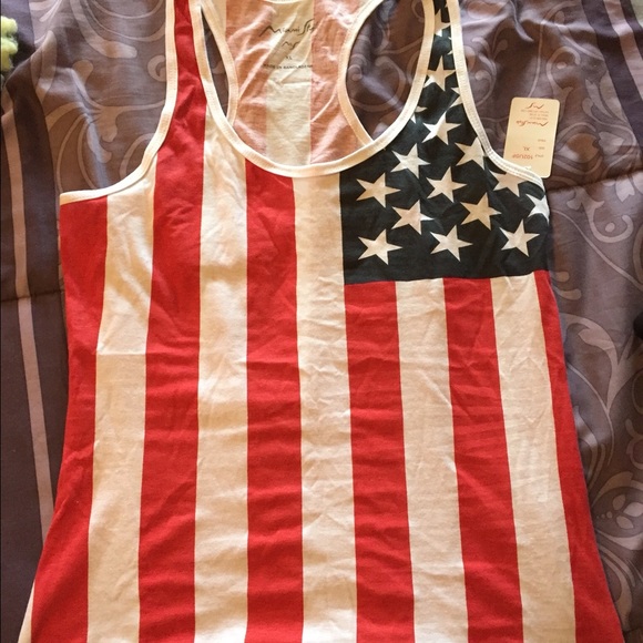American flag tank top
