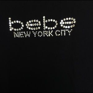 Bebe logo rhinestone tee