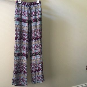 Wide Leg Tribal Printed Flowy Comfy Pants