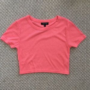 Bright Pink Topshop Crop Top